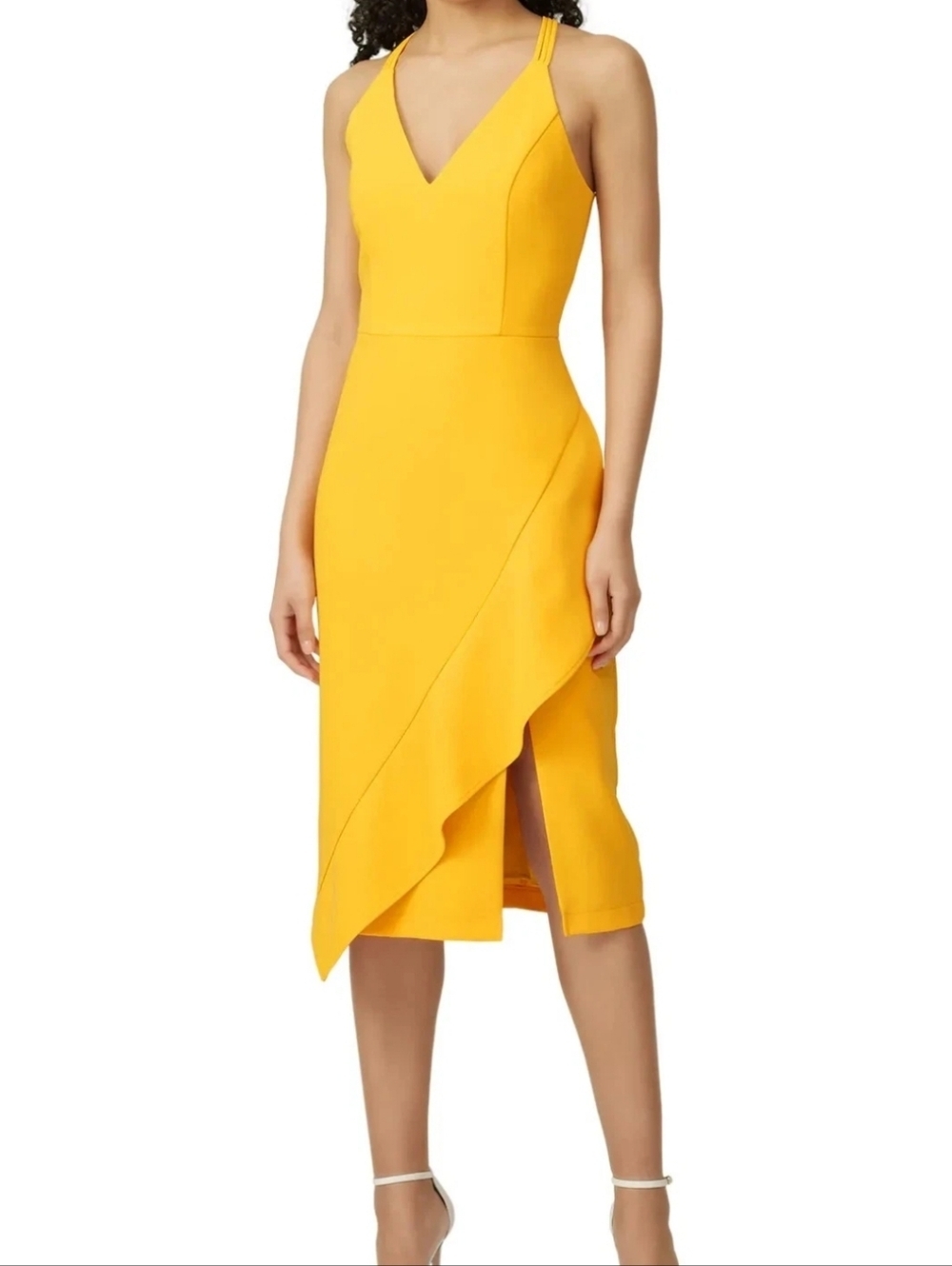Harlyn‎ Ruffle Sheath Midi Dress
